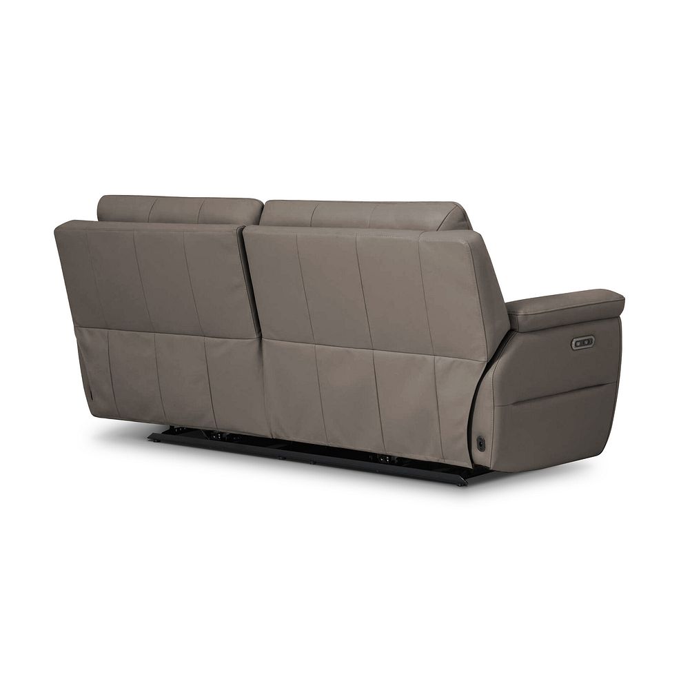 Theo 3 Seater Power Recliner Sofa in Oyster Leather 5