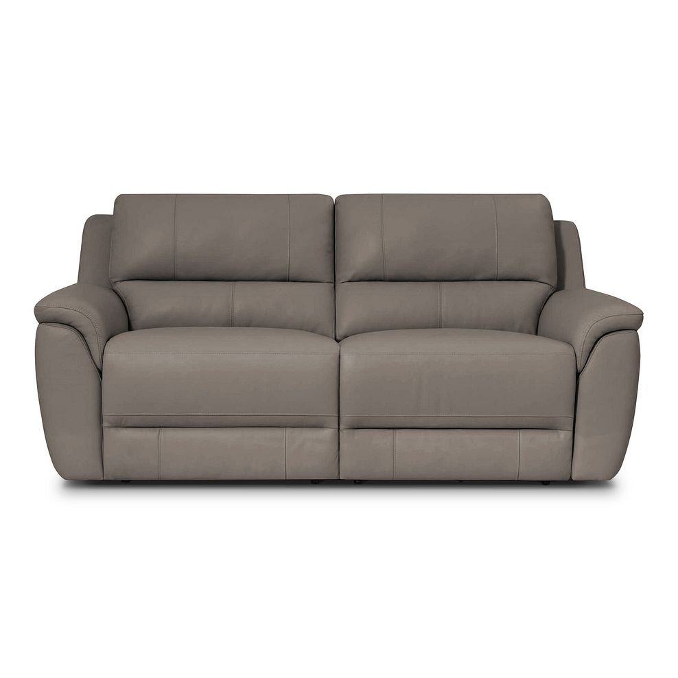 Theo 3 Seater Power Recliner Sofa in Oyster Leather 4