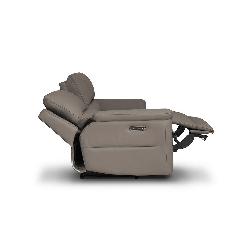 Theo 3 Seater Power Recliner Sofa in Oyster Leather 7