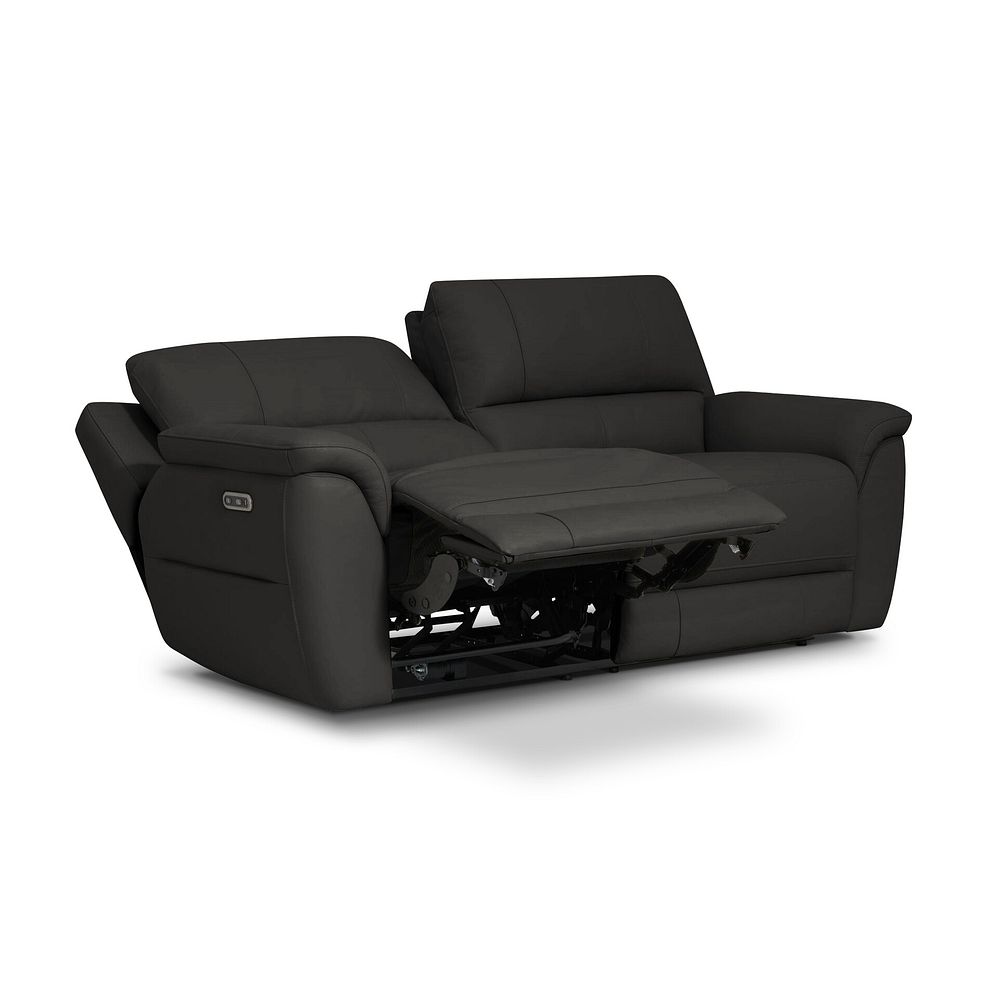 Theo 3 Seater Power Recliner Sofa in Storm Leather 3