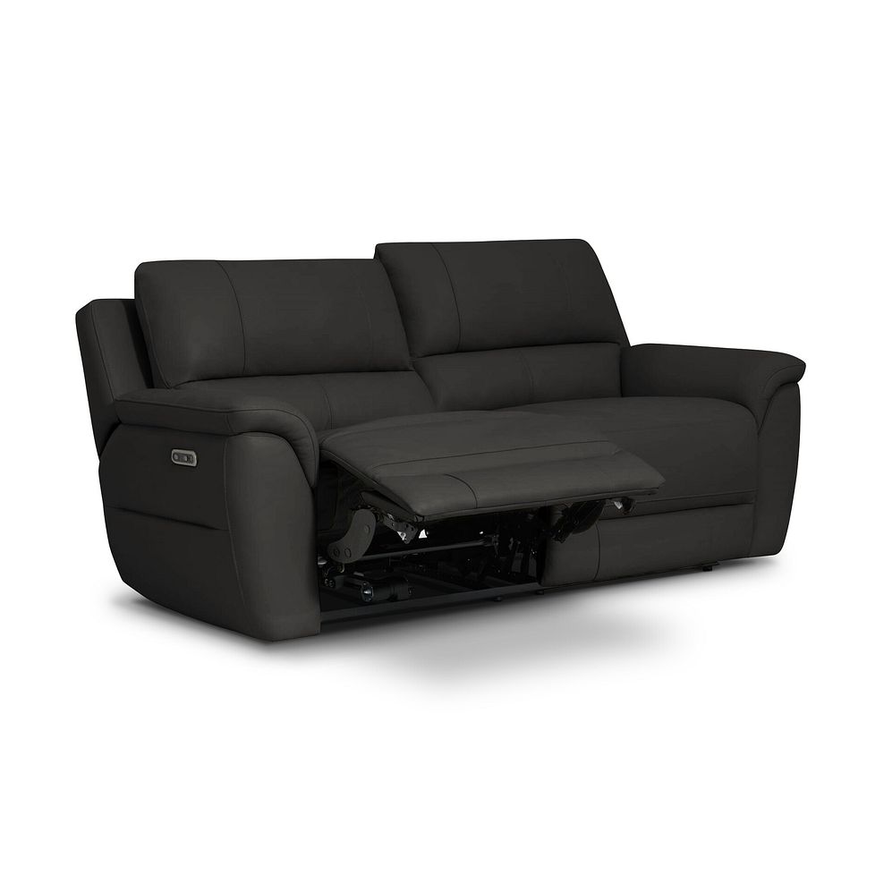 Theo 3 Seater Power Recliner Sofa in Storm Leather 2