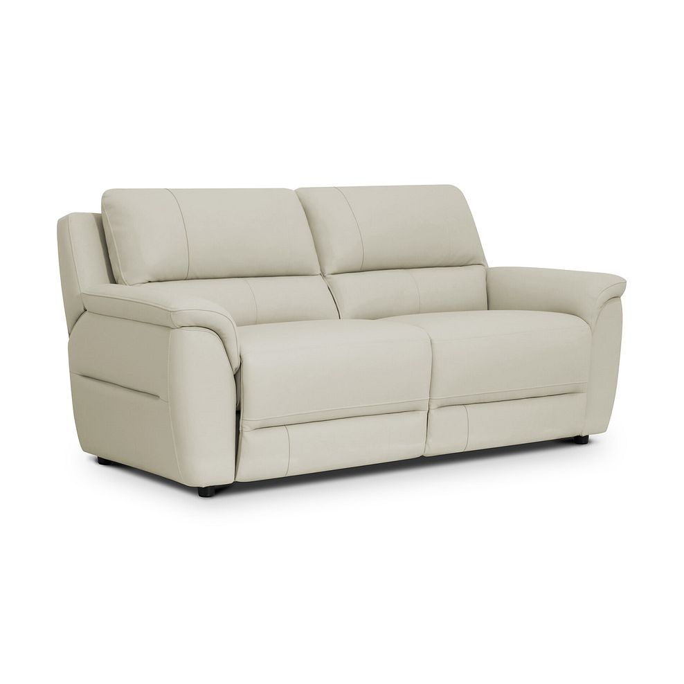 Theo 3 Seater Sofa in Bone China Leather 1