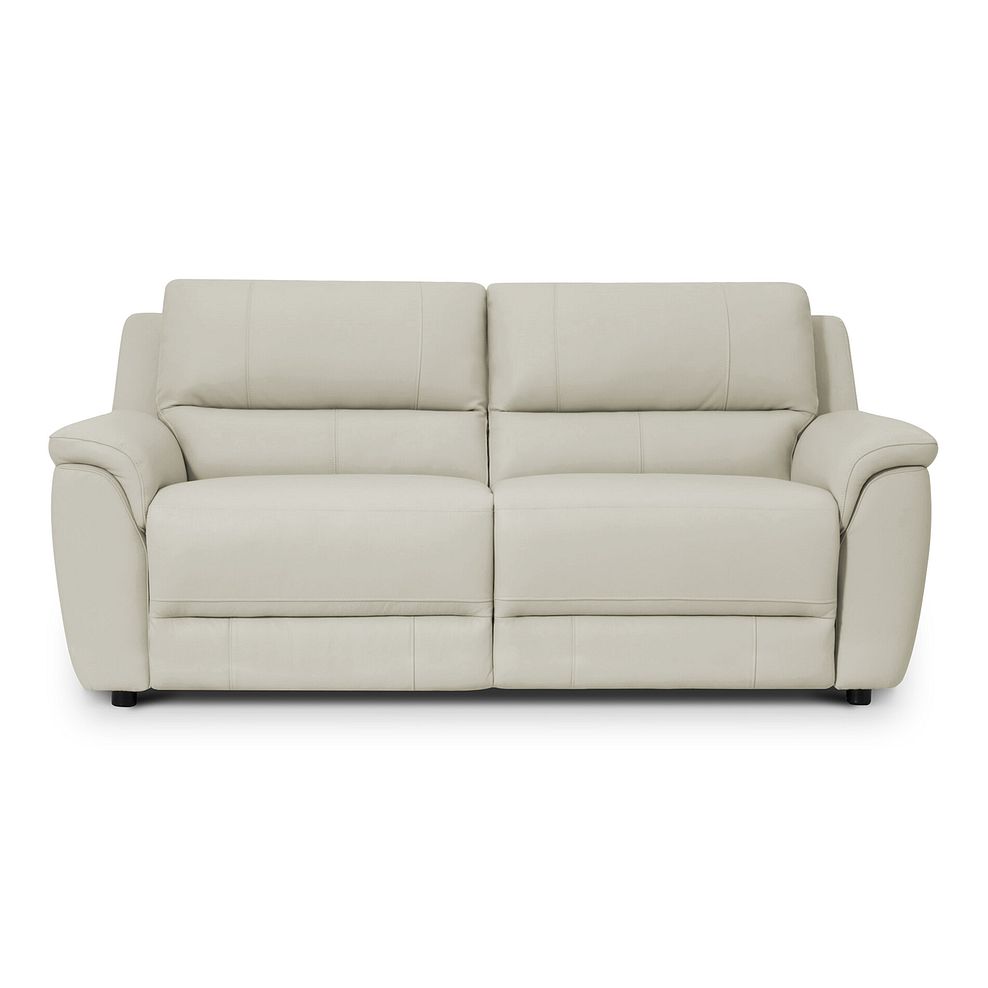 Theo 3 Seater Sofa in Bone China Leather 2