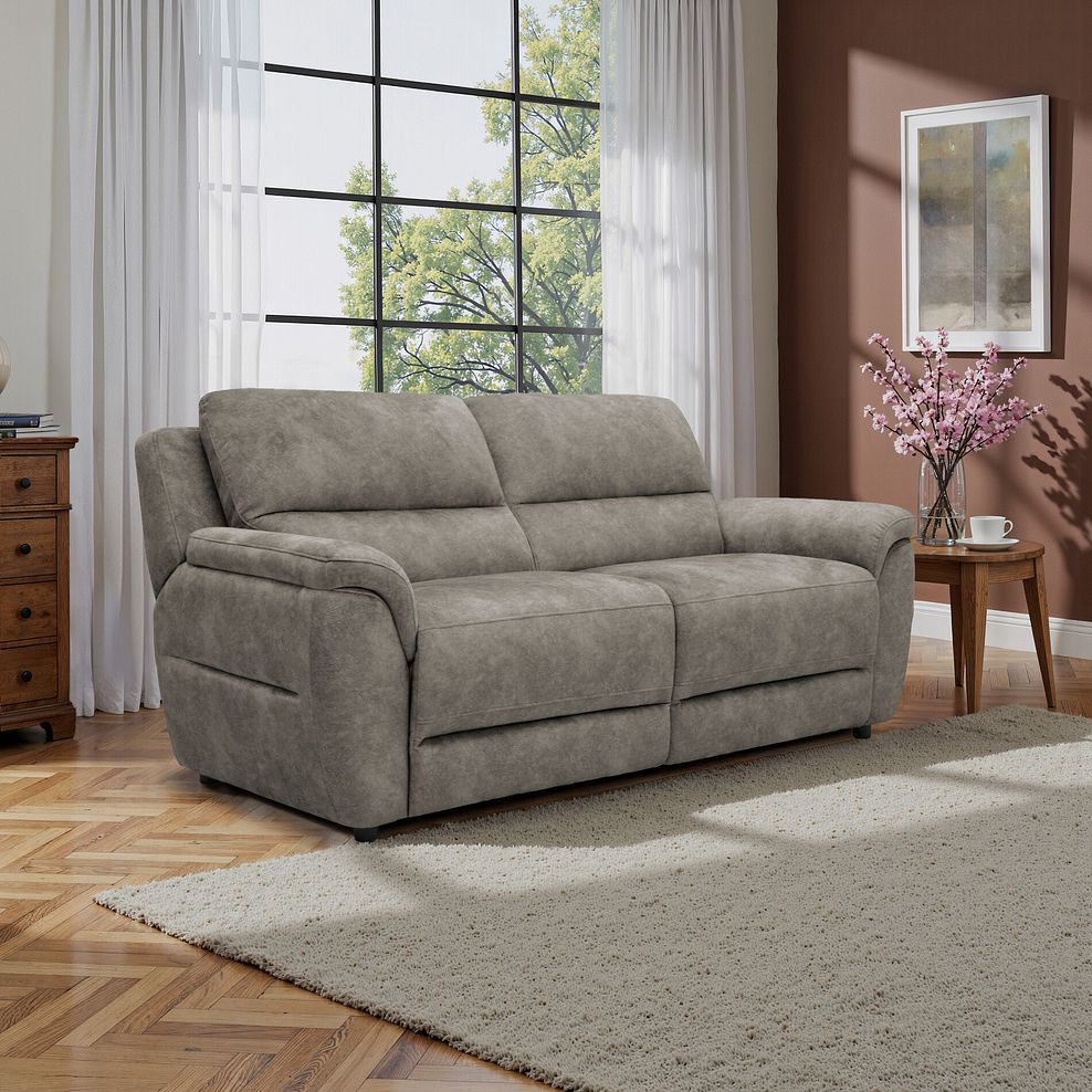 Theo 3 Seater Sofa in Marble Mink Fabric 1