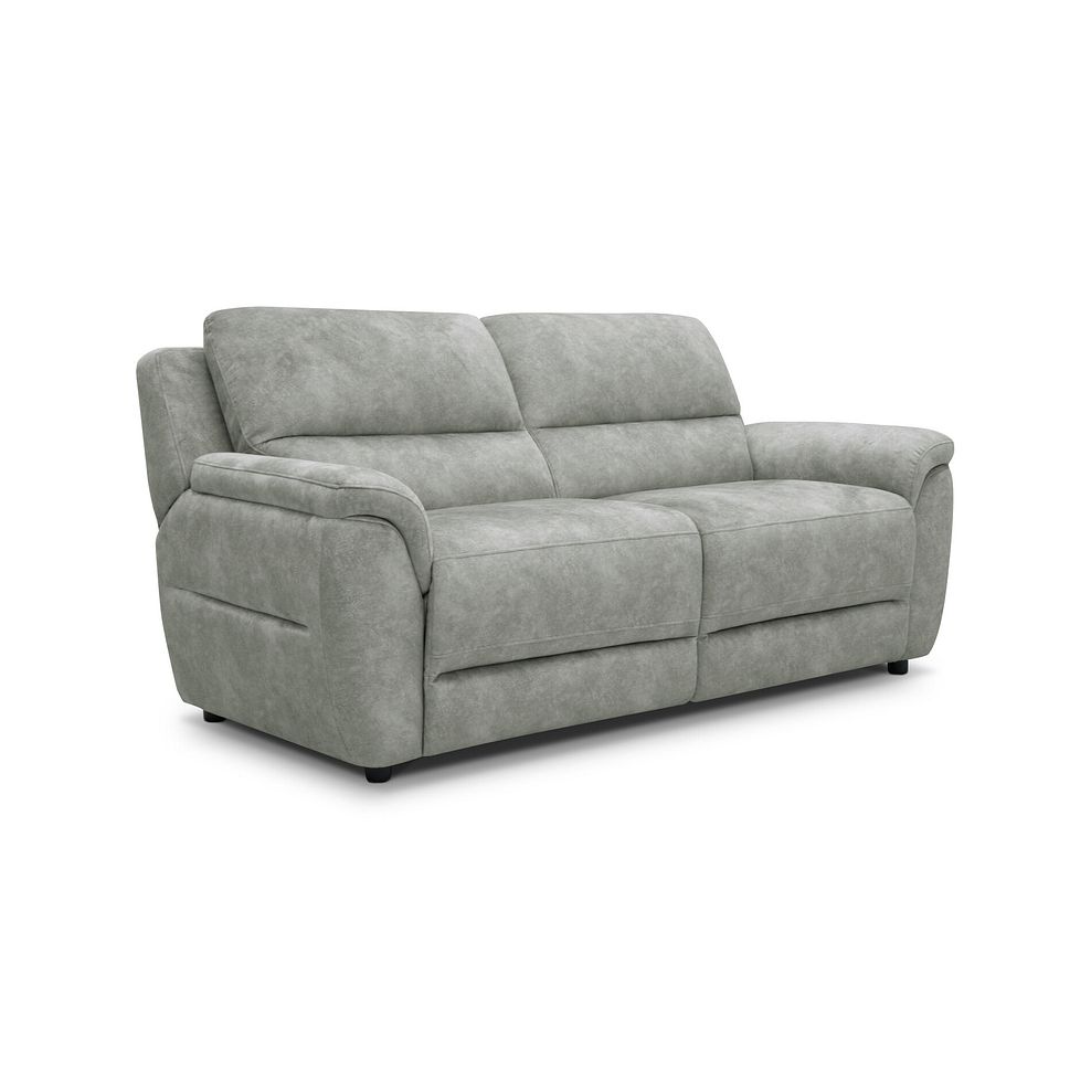 Theo 3 Seater Sofa in Marble Silver Fabric 1