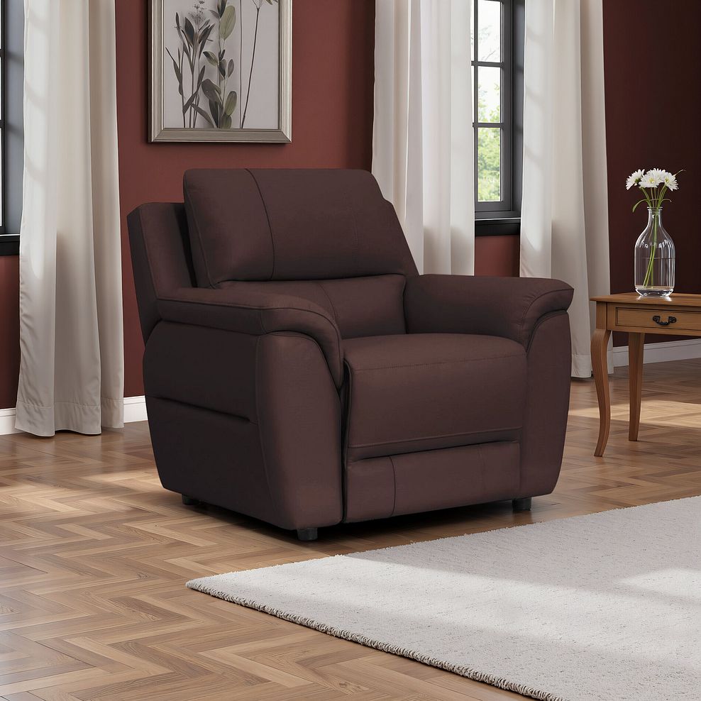 Theo Armchair in Chestnut Leather 1