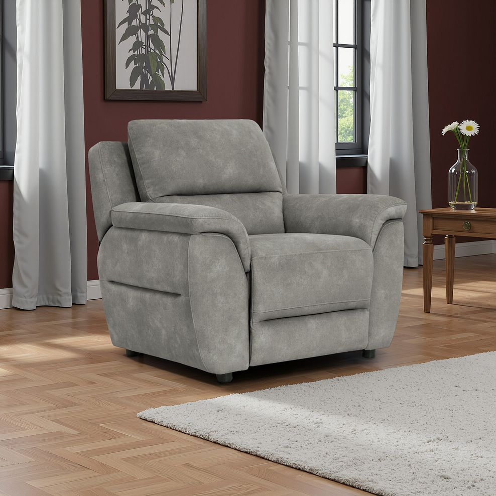 Theo Armchair in Dexter Stone Fabric 1