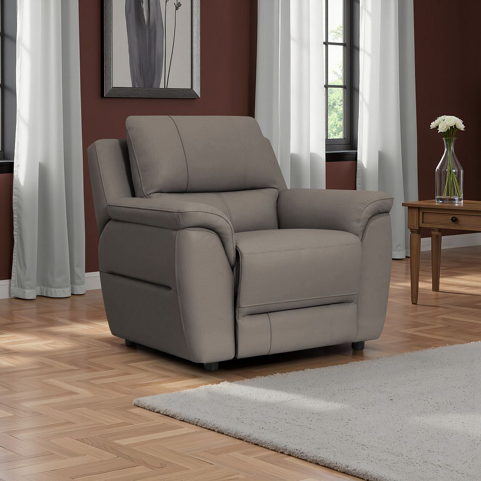 Theo Armchair in Oyster Leather 1