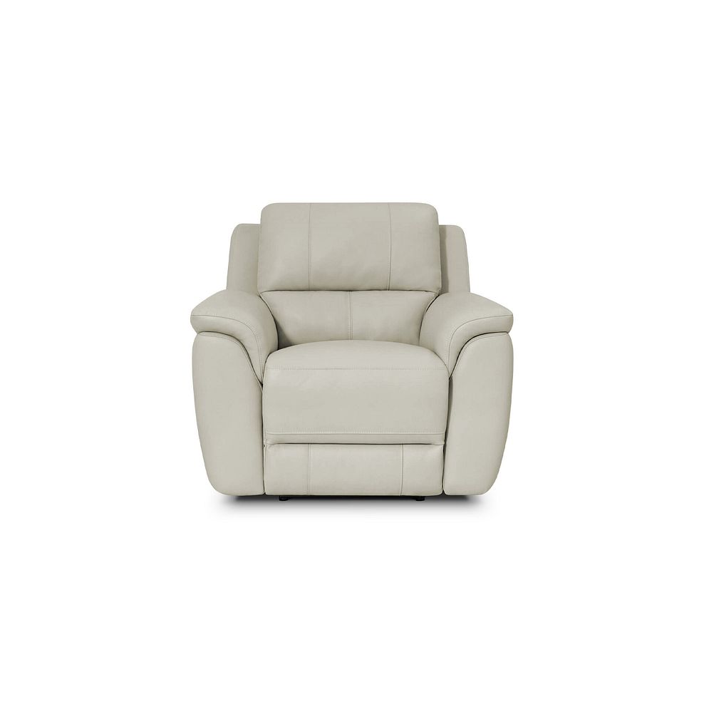 Theo Power Recliner Armchair in Bone China Leather 2