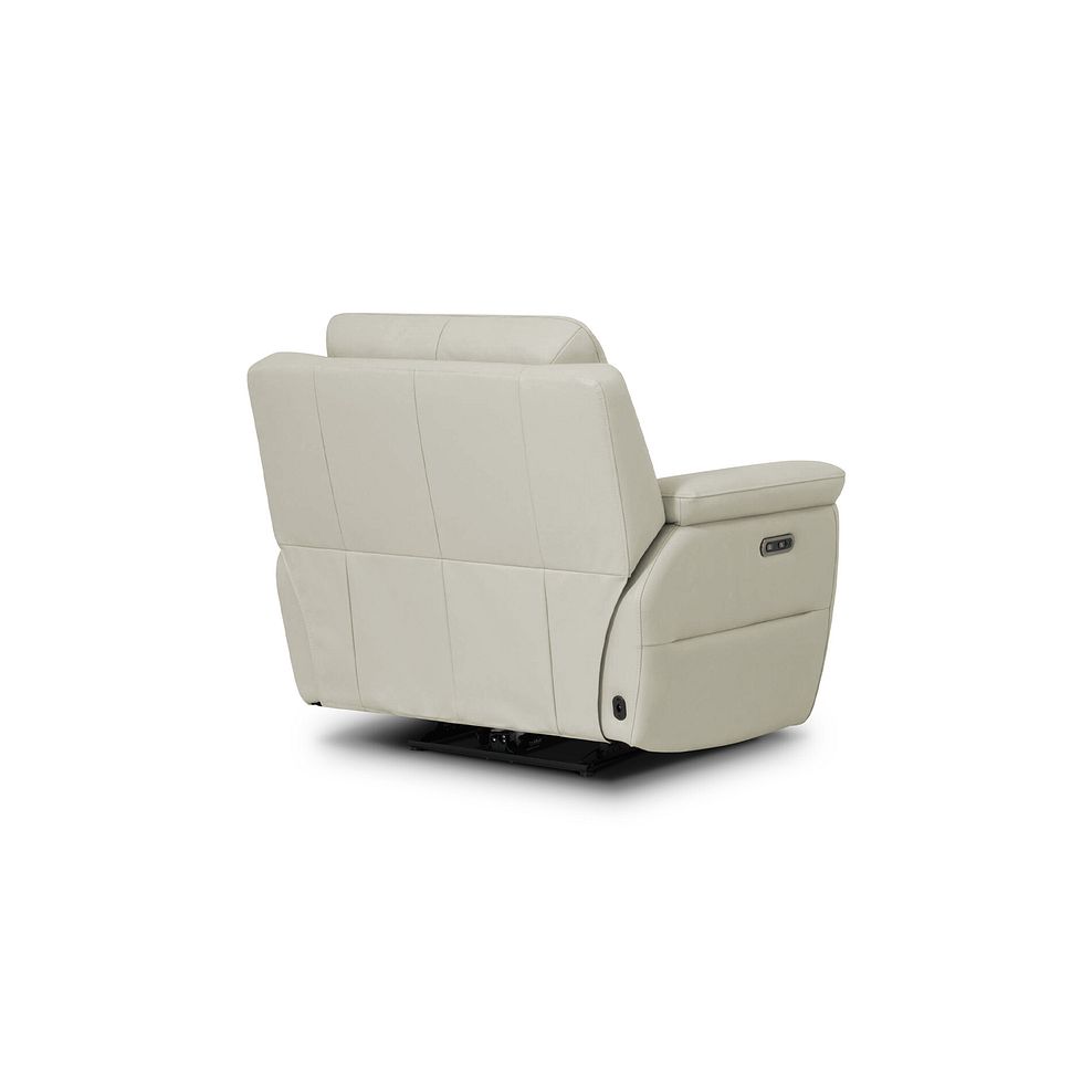 Theo Power Recliner Armchair in Bone China Leather 5