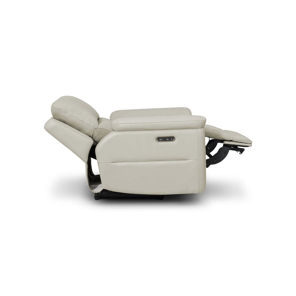 Theo Power Recliner Armchair in Bone China Leather 7