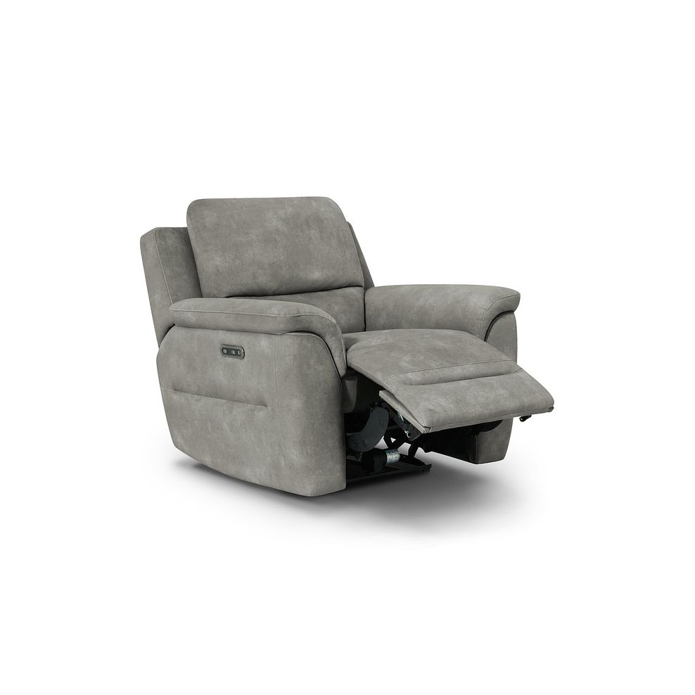 Theo Power Recliner Armchair in Dexter Stone Fabric 2