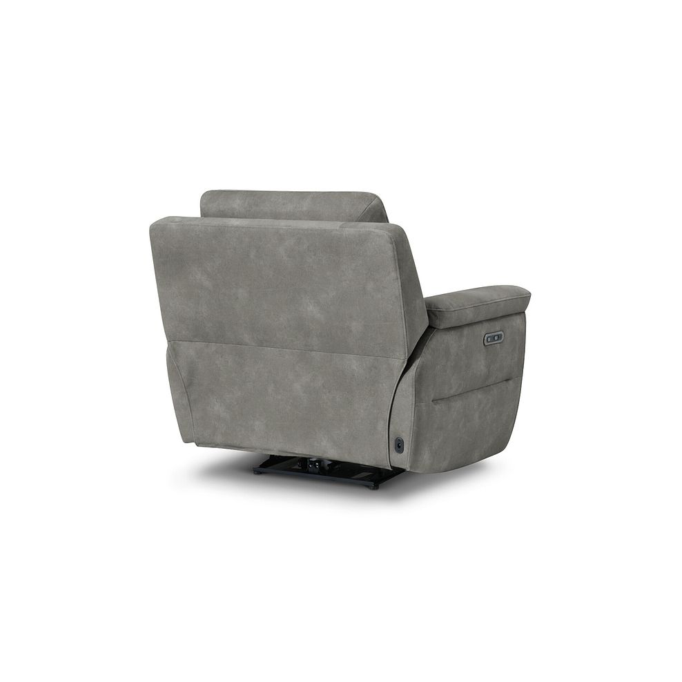 Theo Power Recliner Armchair in Dexter Stone Fabric 6