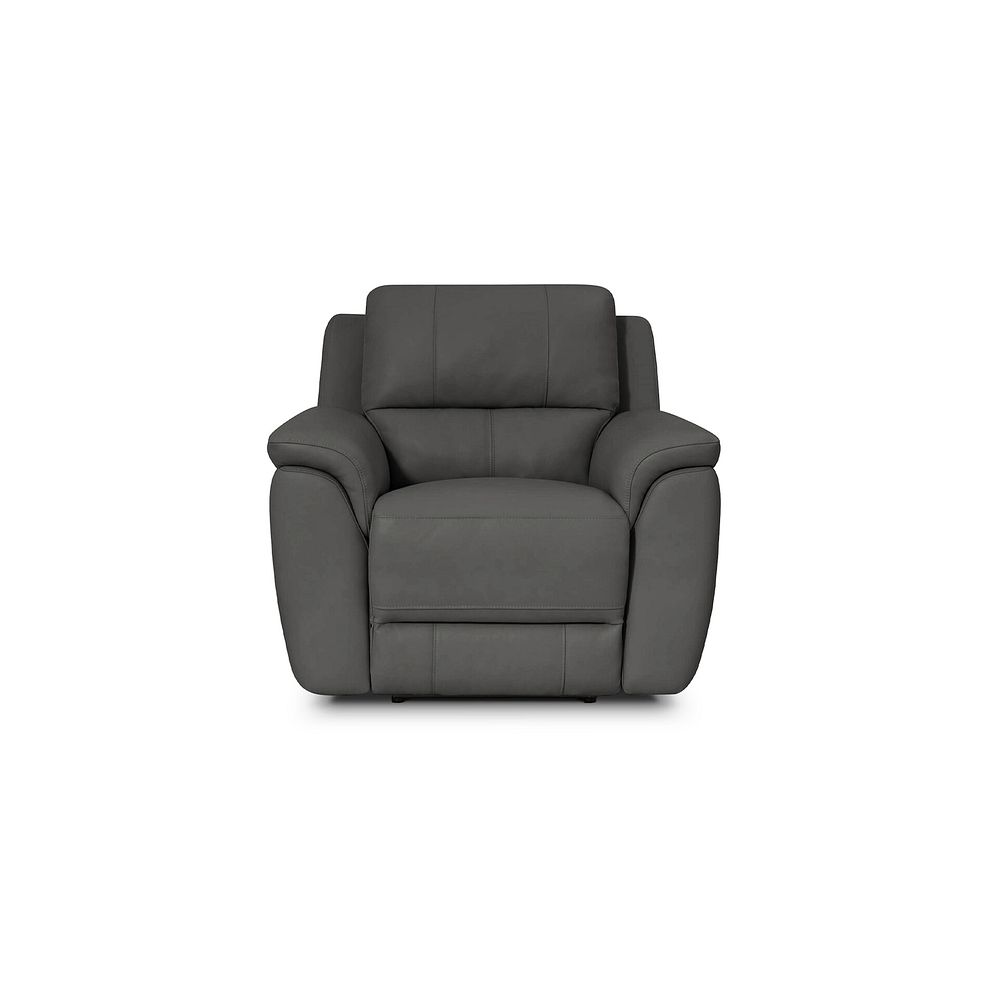 Theo Power Recliner Armchair in Elephant Grey Leather 4