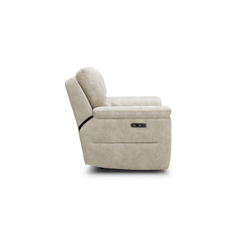 Theo Power Recliner Armchair in Marble Cream Fabric 5