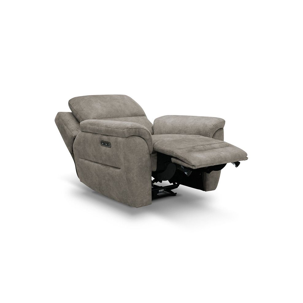 Theo Power Recliner Armchair in Marble Mink Fabric 3