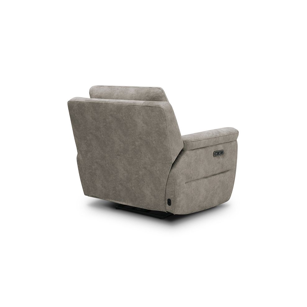 Theo Power Recliner Armchair in Marble Mink Fabric 7