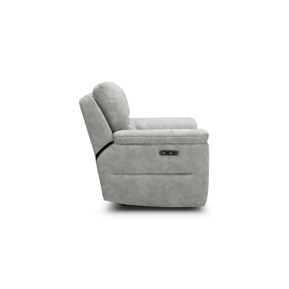 Theo Power Recliner Armchair in Marble Silver Fabric 5