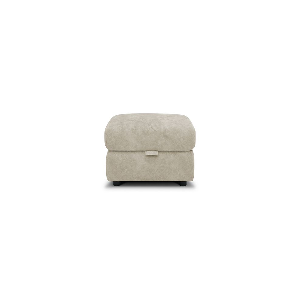 Theo Storage Footstool in Marble Cream Fabric 3