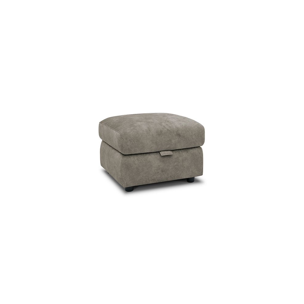 Theo Storage Footstool in Marble Mink Fabric 1