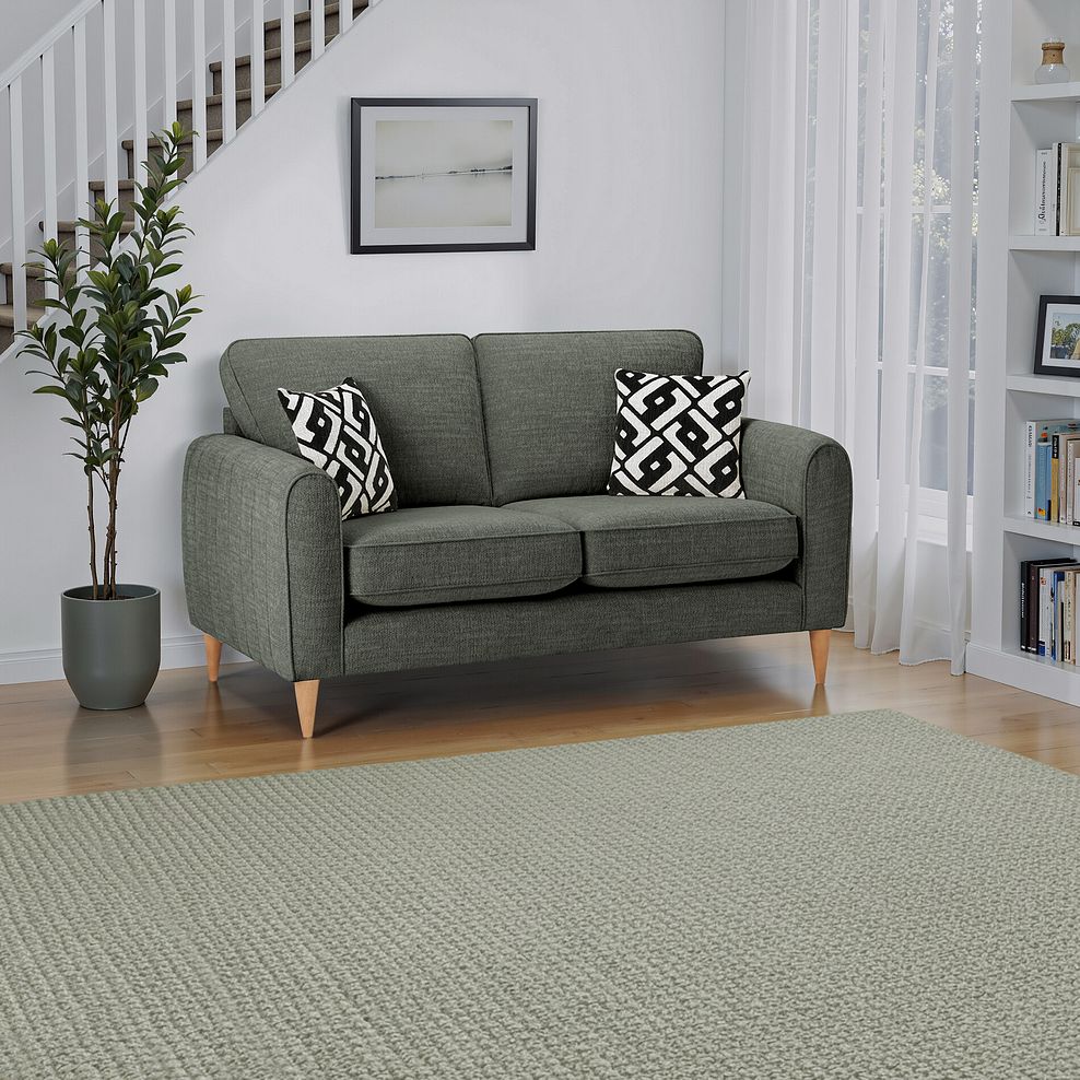 Thornley 2 Seater Sofa in Forest Green Fabric 13