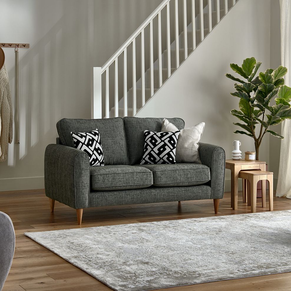 Thornley 2 Seater Sofa in Forest Green Fabric 3