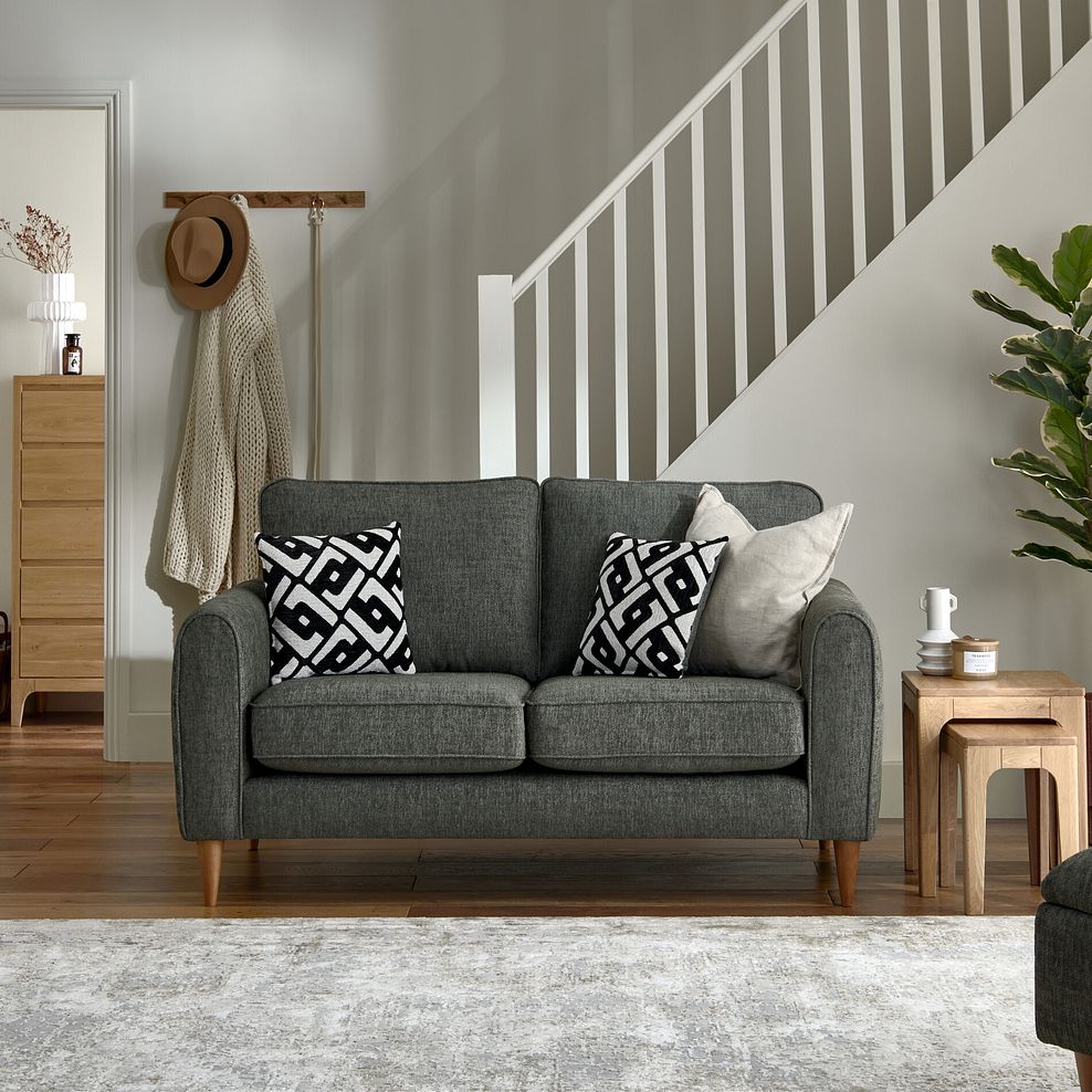 Thornley 2 Seater Sofa in Forest Green Fabric 1