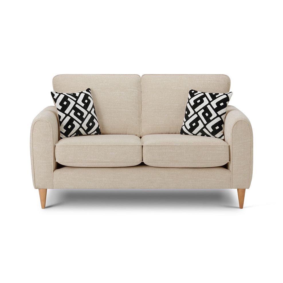 Thornley 2 Seater Sofa in Ivory Fabric Thumbnail 4