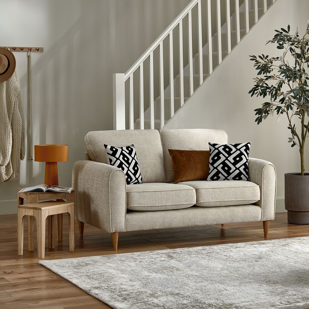 Thornley 2 Seater Sofa in Ivory Fabric 3