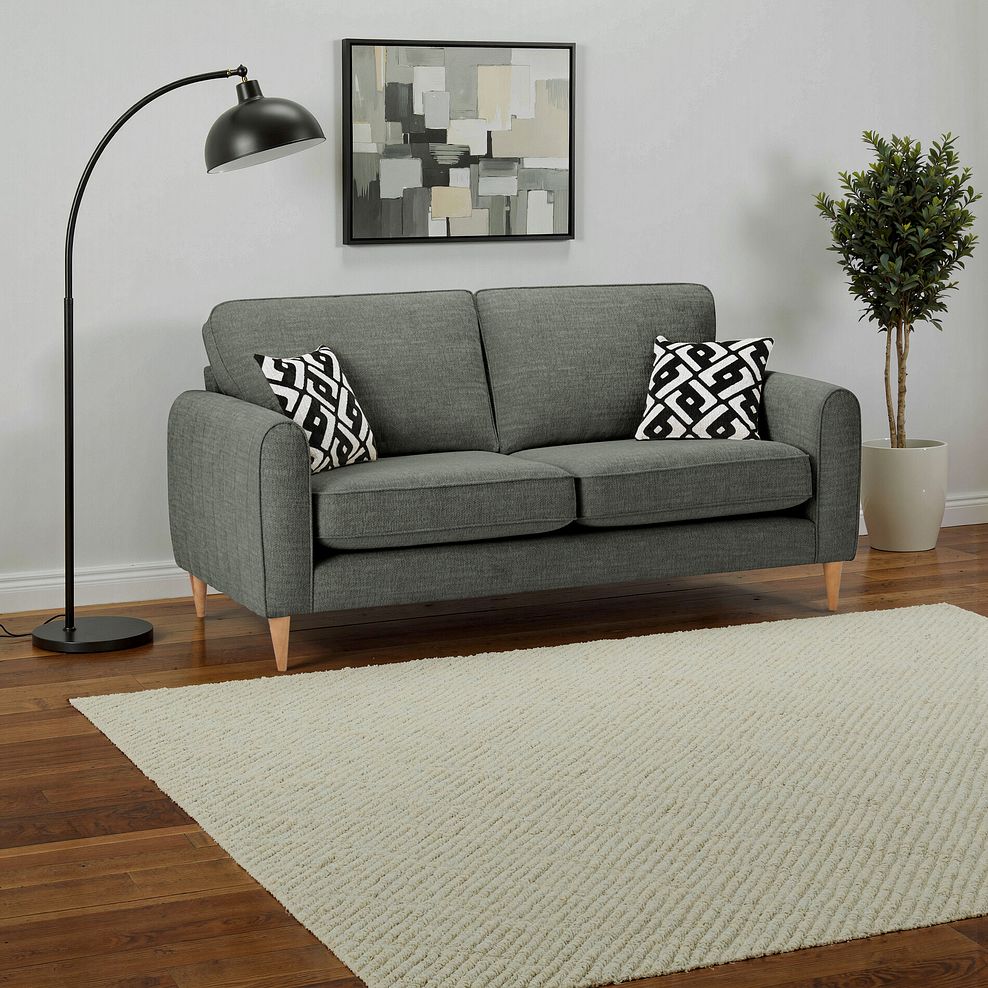 Thornley 3 Seater Sofa in Forest Green Fabric 1