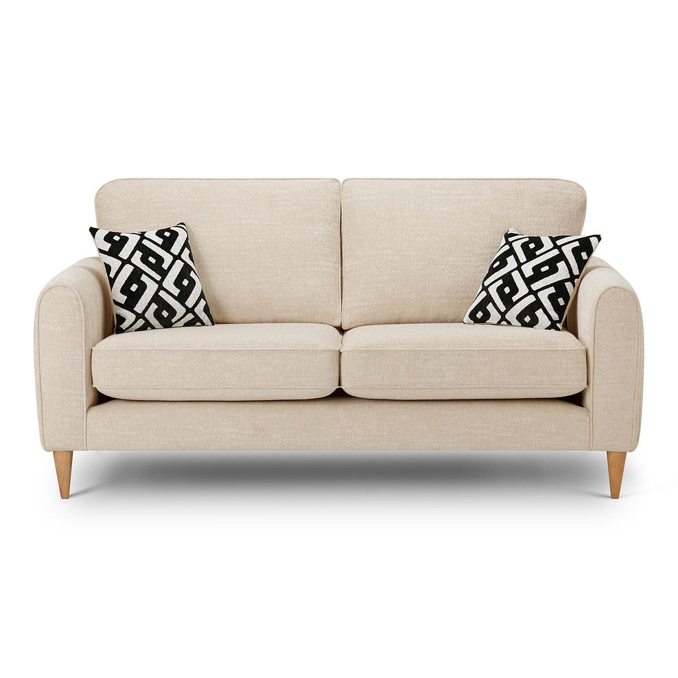 Thornley 3 Seater Sofa in Ivory Fabric Thumbnail 4