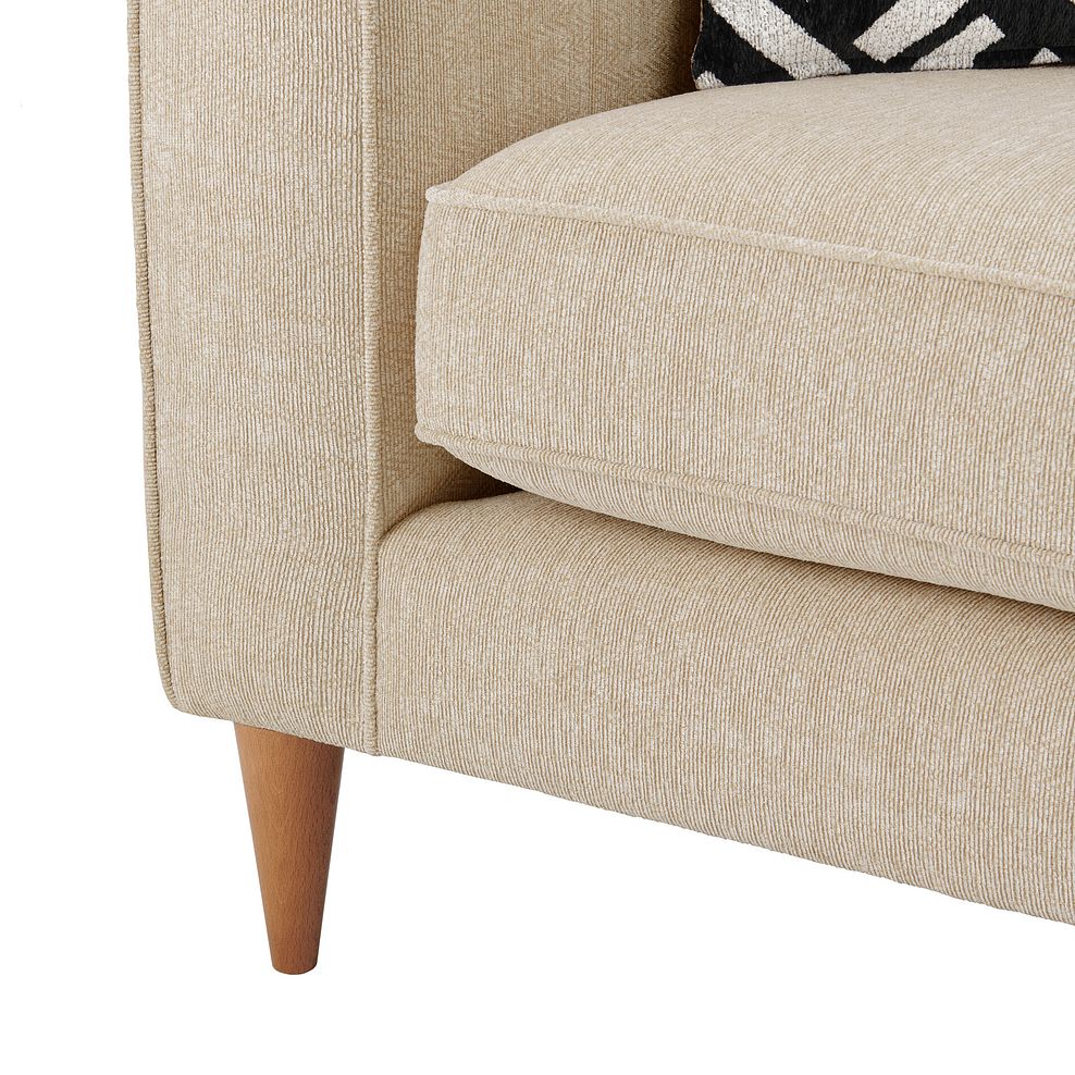 Thornley 3 Seater Sofa in Ivory Fabric 11