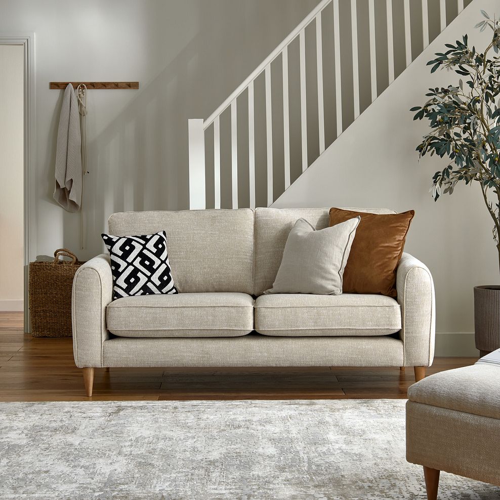 Thornley 3 Seater Sofa in Ivory Fabric 3