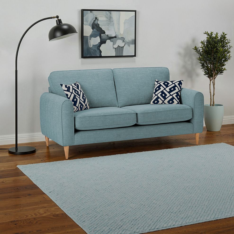 Thornley 3 Seater Sofa in Teal Fabric 1
