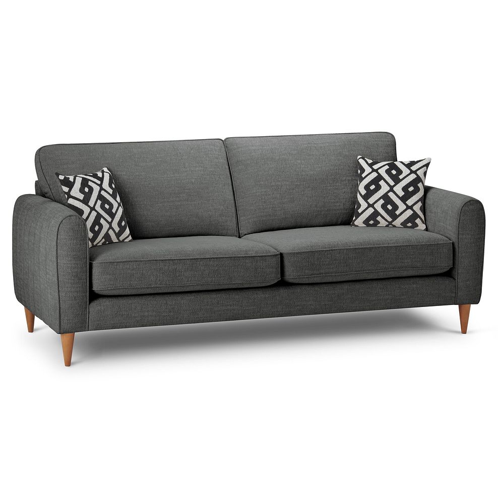 Thornley 4 Seater Sofa in Anthracite Fabric 1
