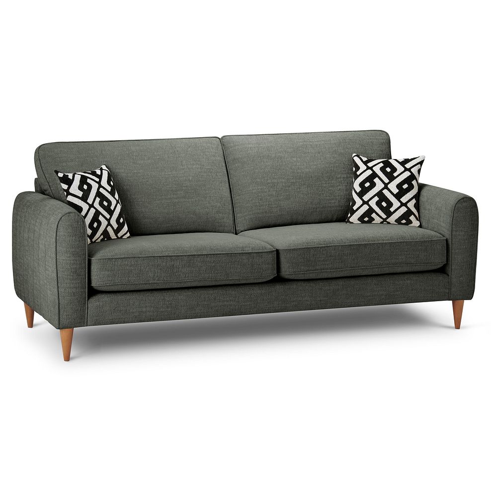 Thornley 4 Seater Sofa in Forest Green Fabric Thumbnail 1