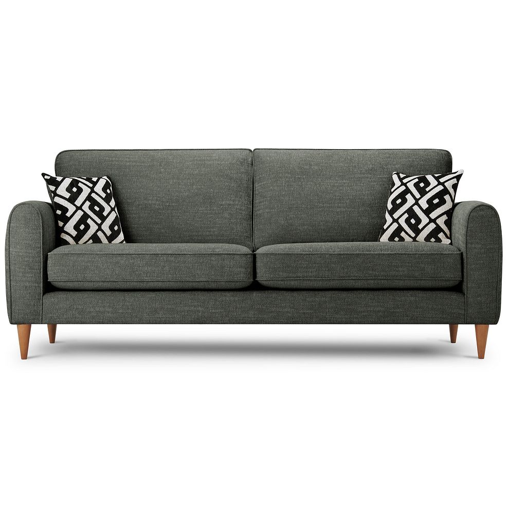 Thornley 4 Seater Sofa in Forest Green Fabric Thumbnail 2