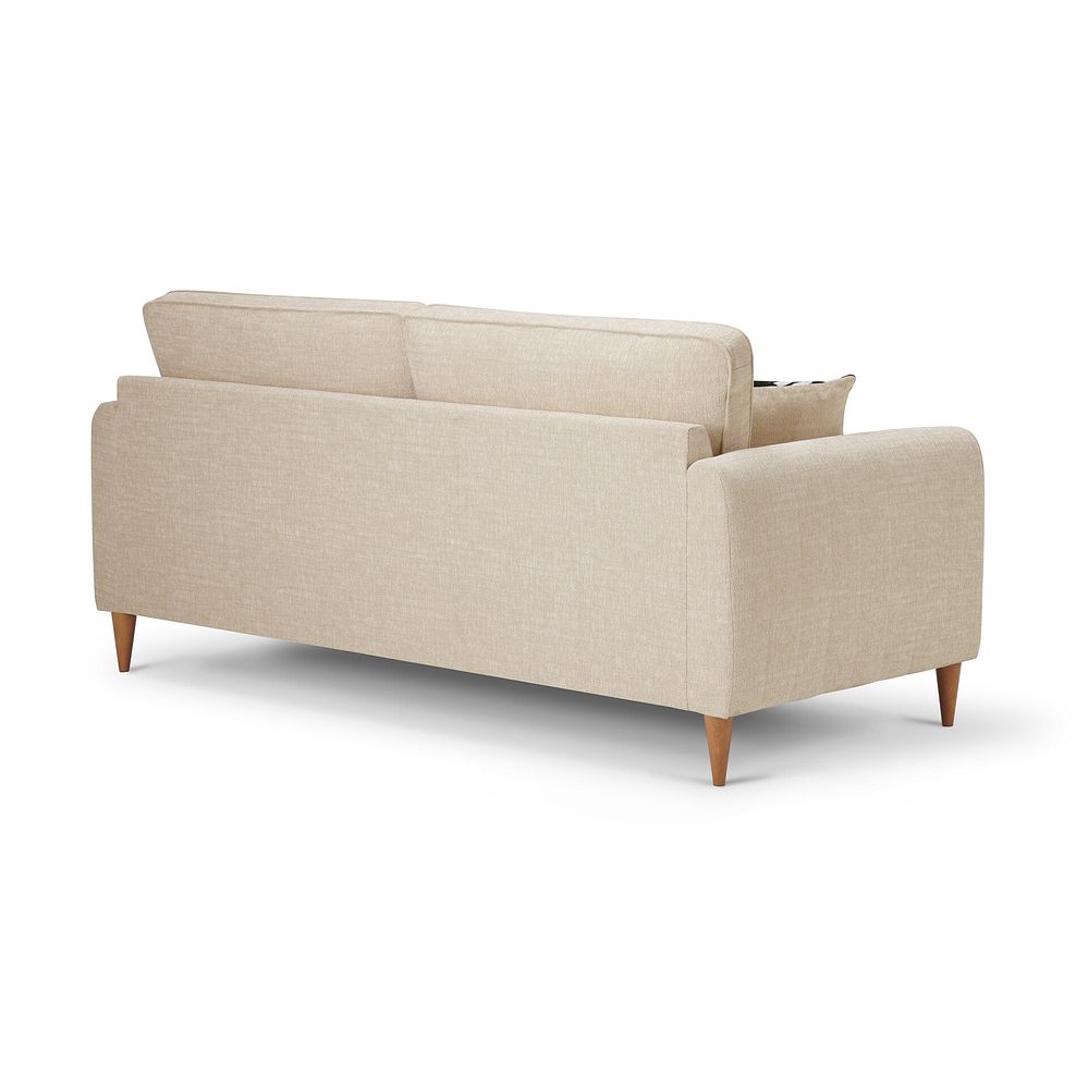 Thornley 4 Seater Sofa in Ivory Fabric Thumbnail 5
