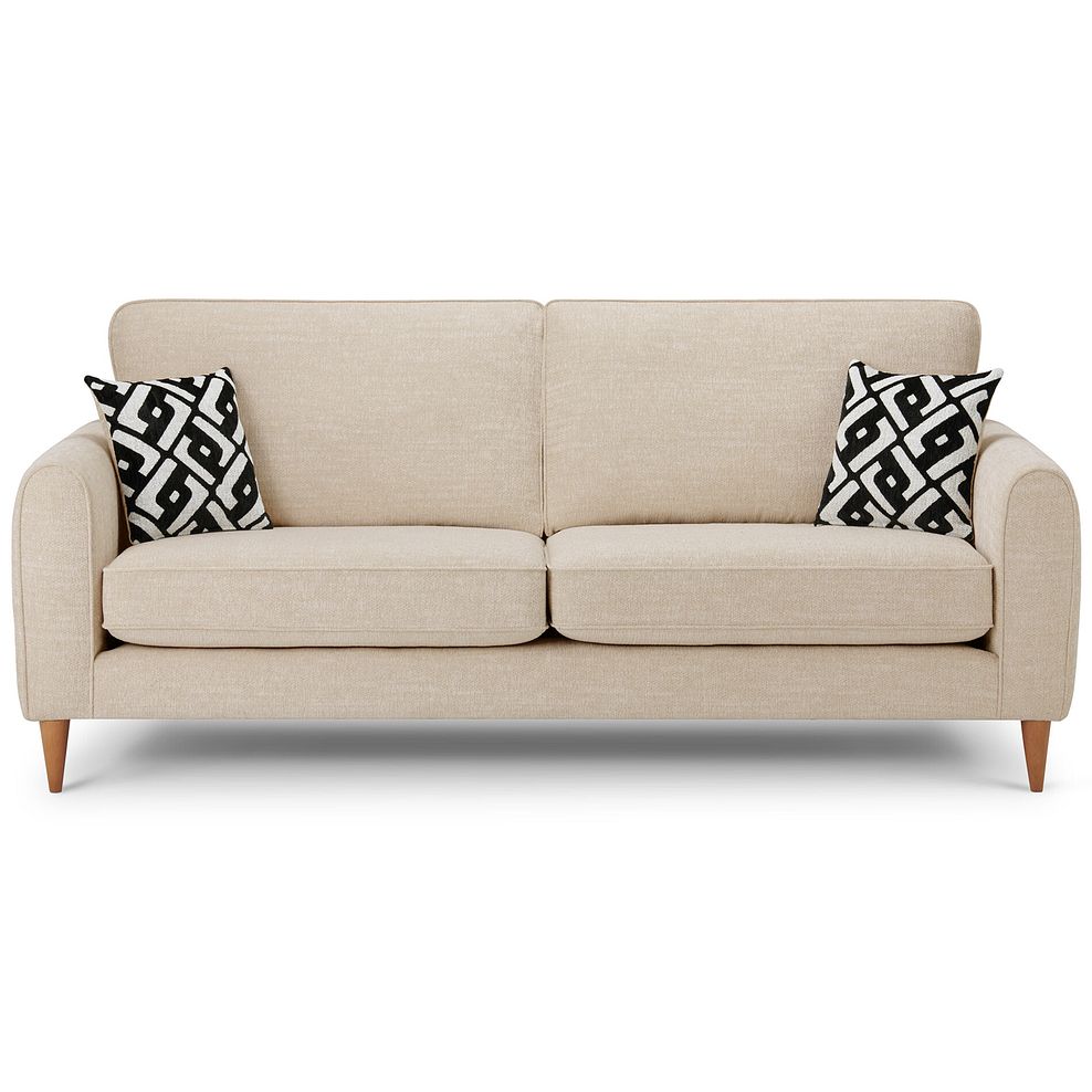 Thornley 4 Seater Sofa in Ivory Fabric Thumbnail 4