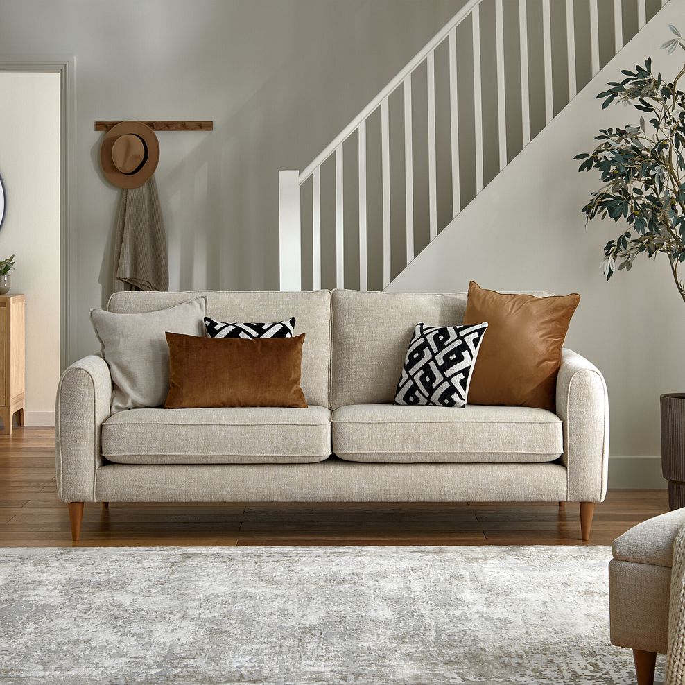 Thornley 4 Seater Sofa in Ivory Fabric 3