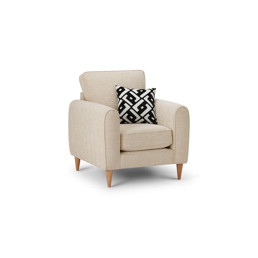 Thornley Armchair in Ivory Fabric