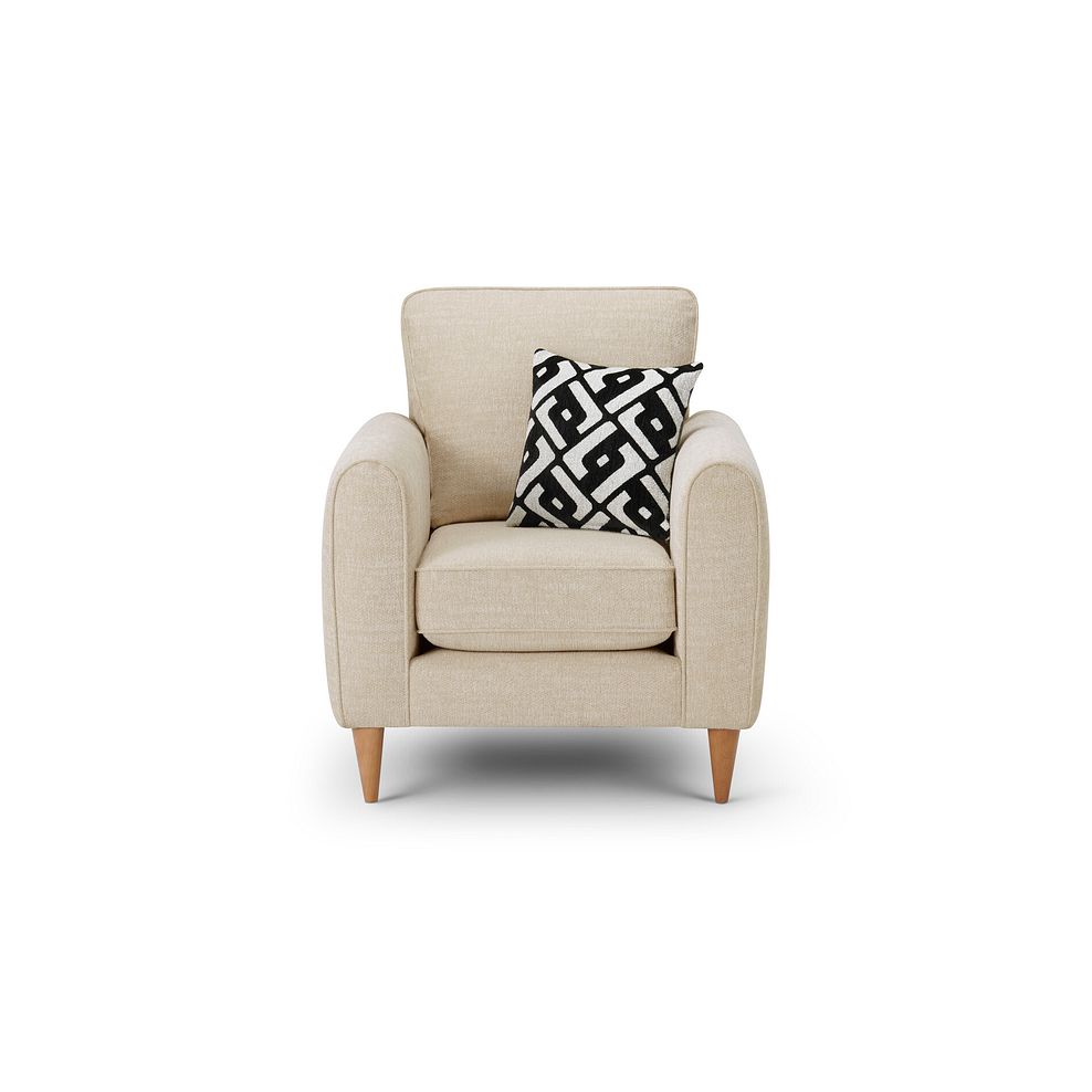 Thornley Armchair in Ivory Fabric 4