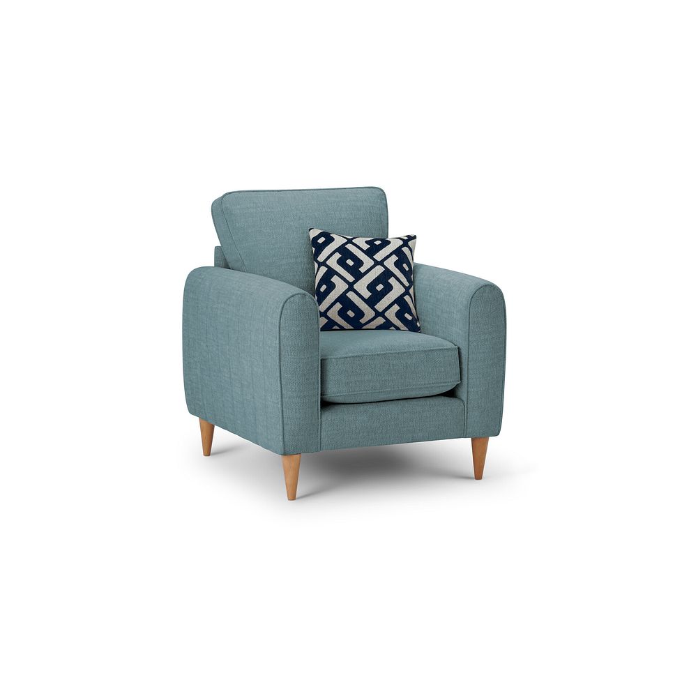 Thornley Armchair in Teal Fabric 1