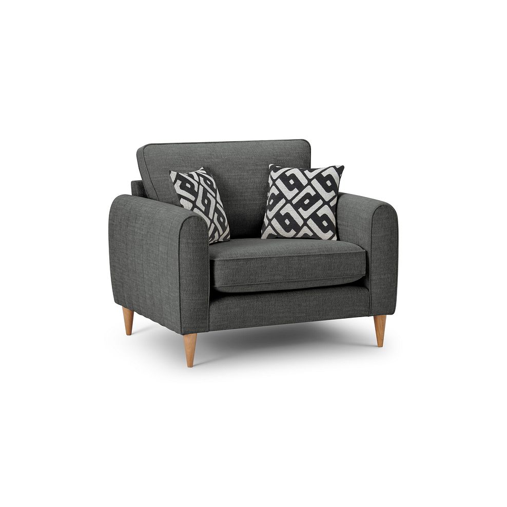 Thornley Loveseat in Anthracite Fabric 1