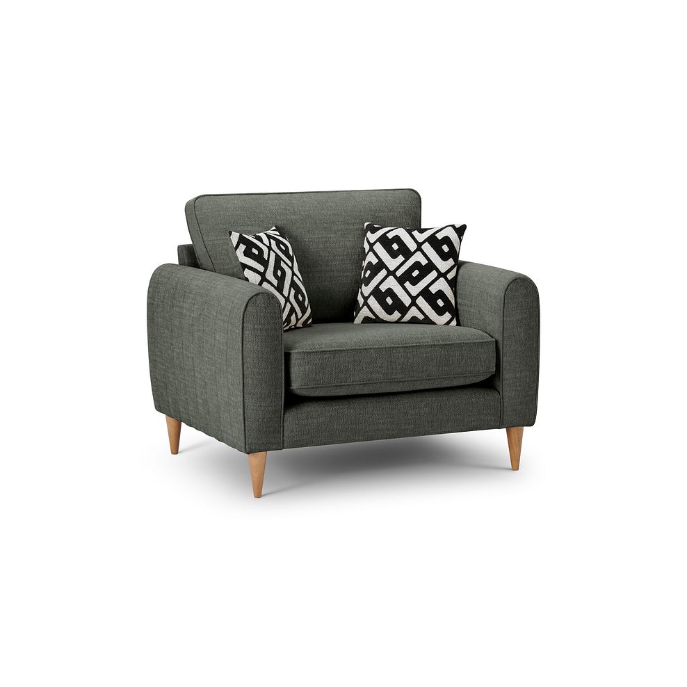 Thornley Loveseat in Forest Green Fabric