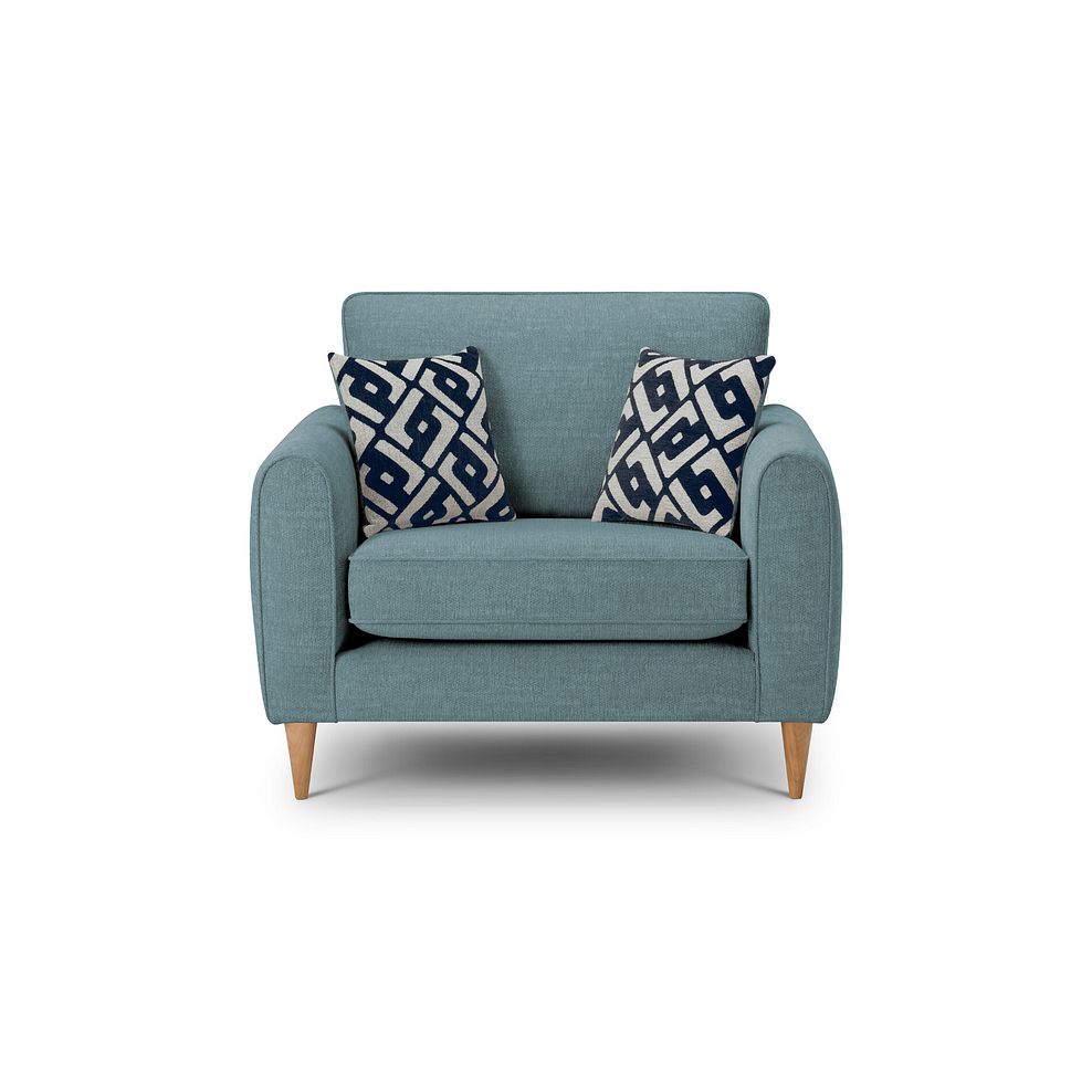 Thornley Loveseat in Teal Fabric 2