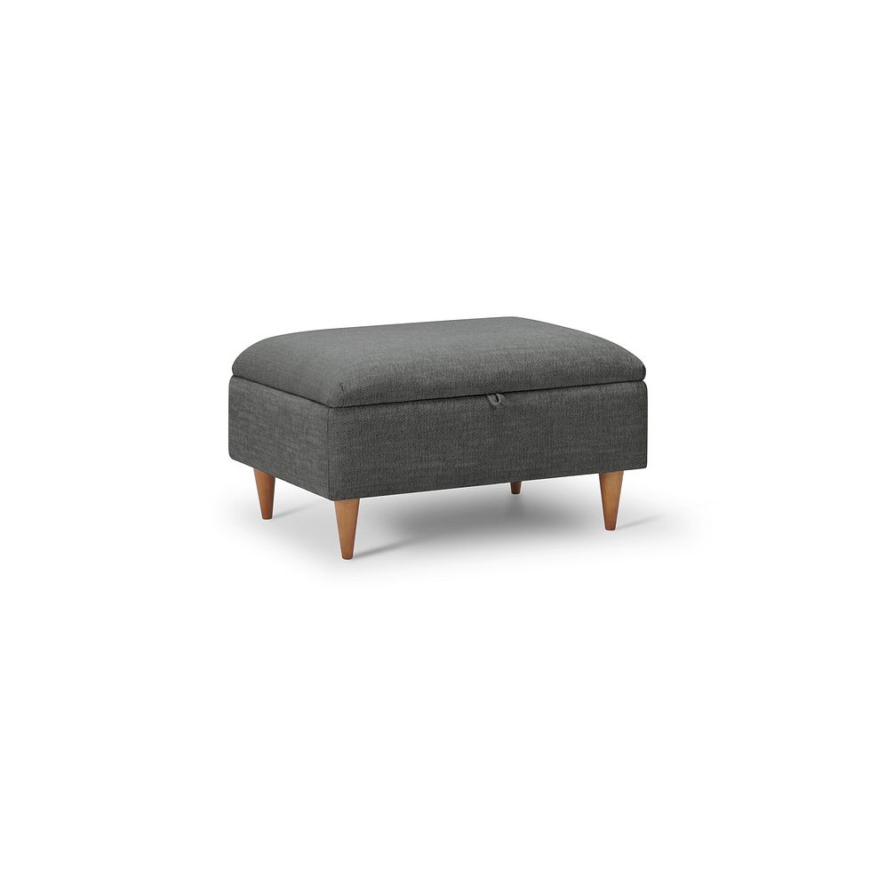 Thornley Storage Footstool in Anthracite Fabric 1