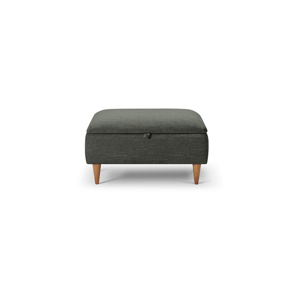Thornley Storage Footstool in Forest Green Fabric 4