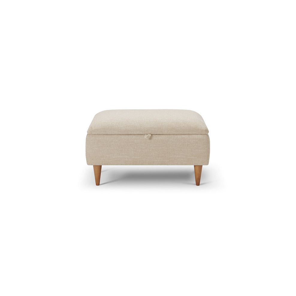 Thornley Storage Footstool in Ivory Fabric 4