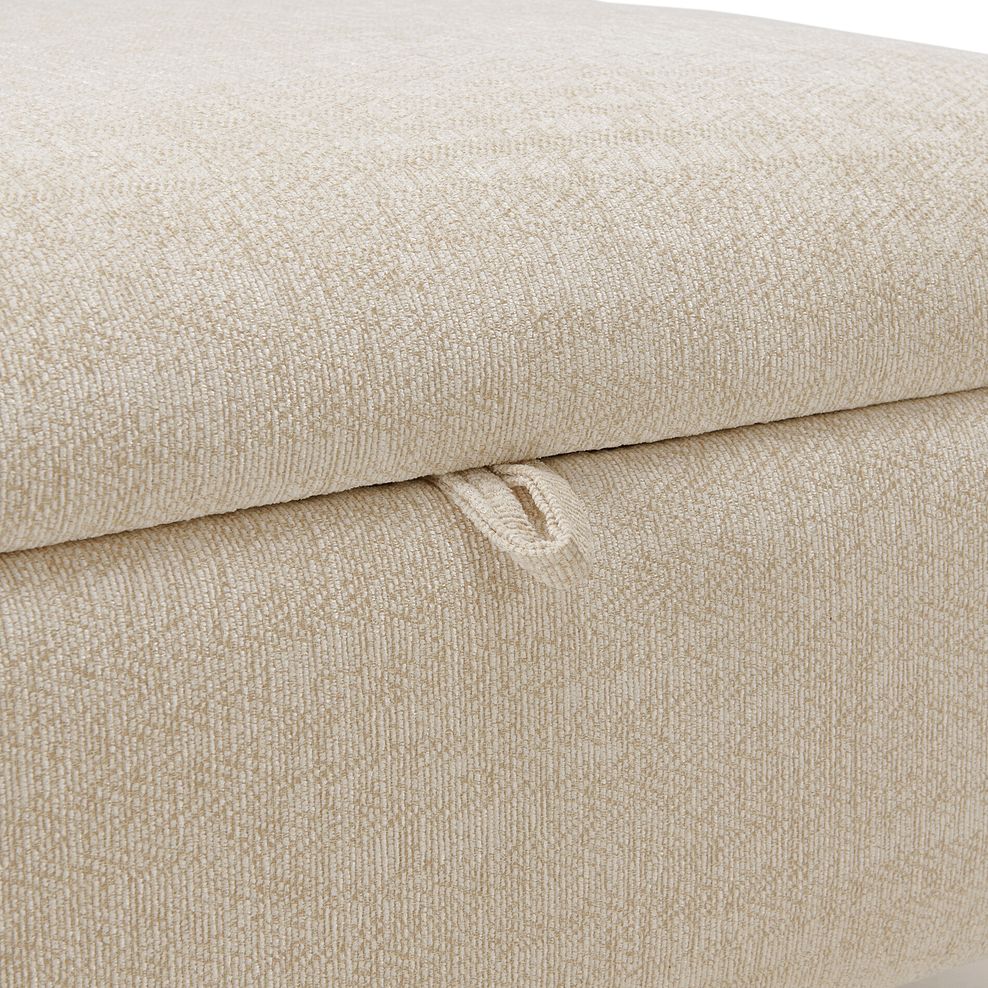 Thornley Storage Footstool in Ivory Fabric 8